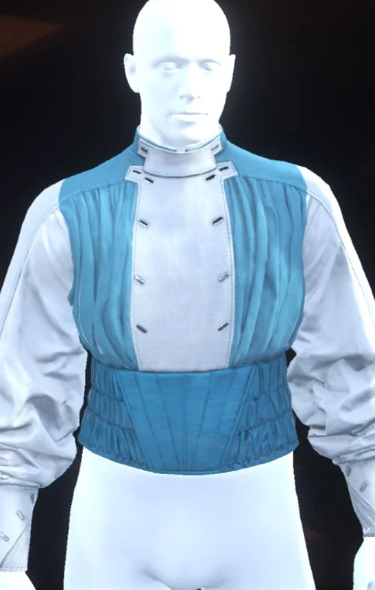 Kamar Jacket White and Turquoise