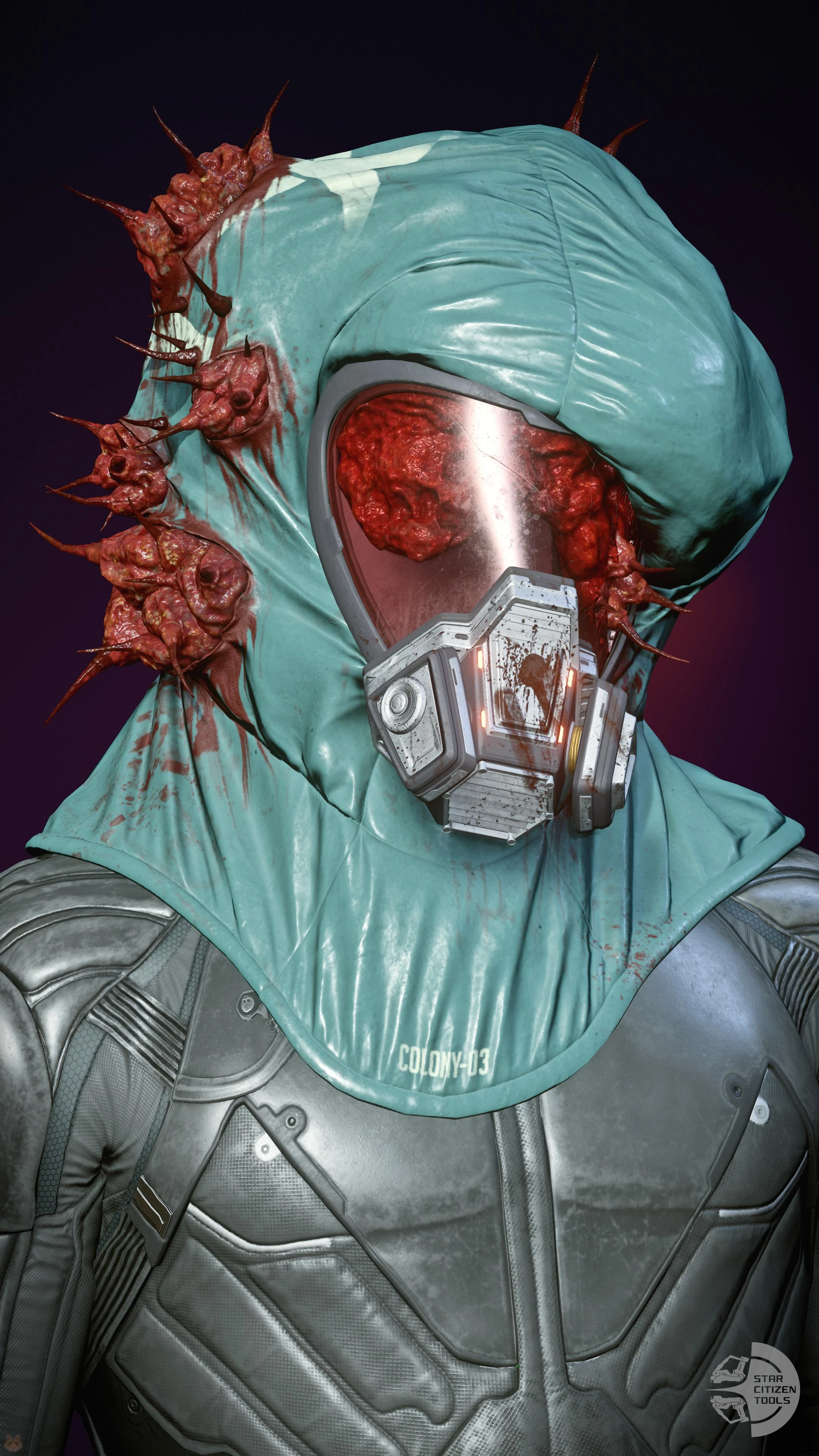 Lost Plague Helmet Biohazard Blue