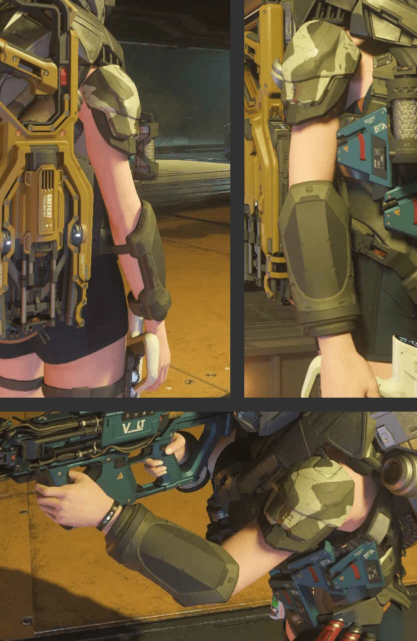 Piecemeal Armor Arms Olive