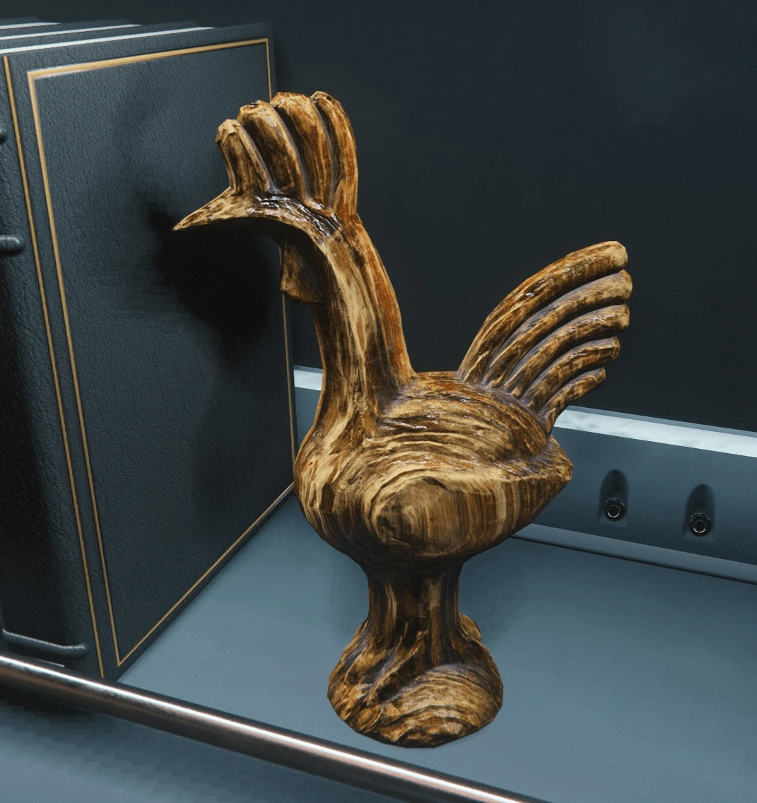 Wooden Rooster Charm (Medium)